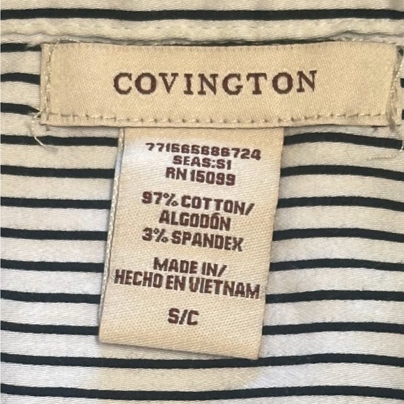 Covington Navy and White Striped Shirt - Picture 6 of 6